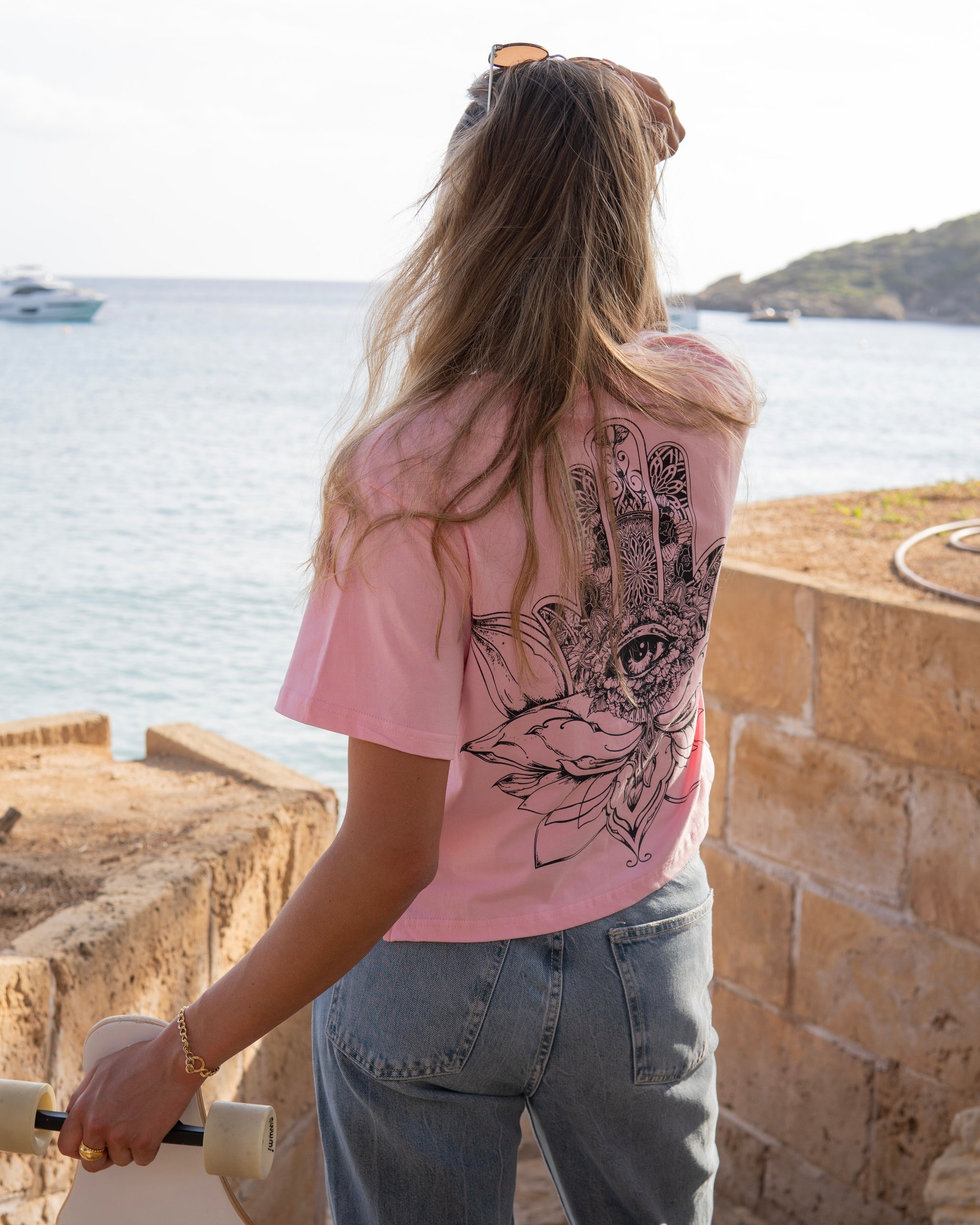 Lotus Mystik Nāga Crew Neck - Soft Pink